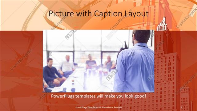 Picture with Caption presentation slide layout