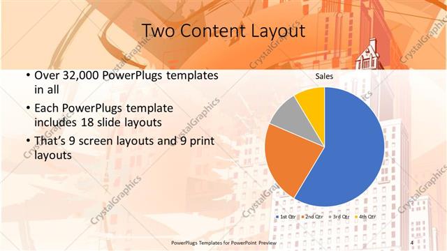 Two Content presentation slide layout