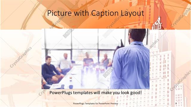 Picture with Caption presentation slide layout