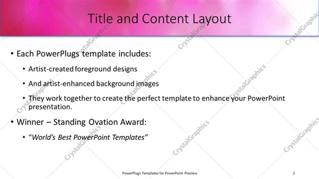 Title and Content presentation slide layout