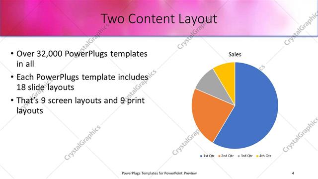 Two Content presentation slide layout
