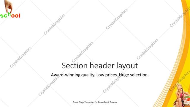 Section Header presentation slide layout