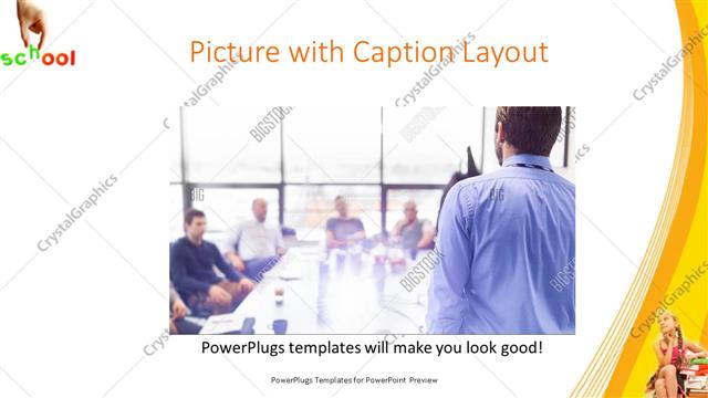 Picture with Caption presentation slide layout