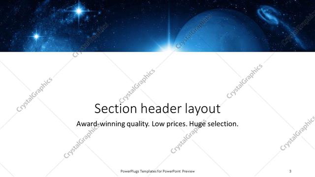 Section Header presentation slide layout