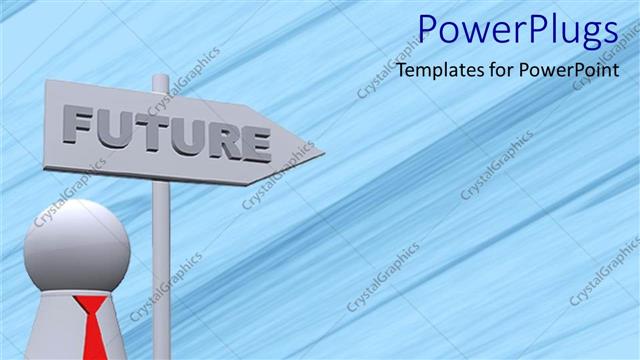  Presentation with business opportunity - Future street sign as a metaphor business man success opportunity