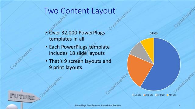 Two Content presentation slide layout
