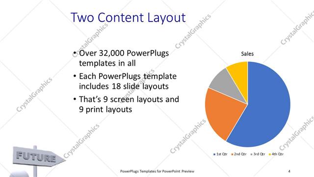 Two Content presentation slide layout