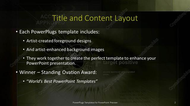 Title and Content presentation slide layout