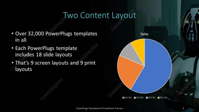 Two Content presentation slide layout