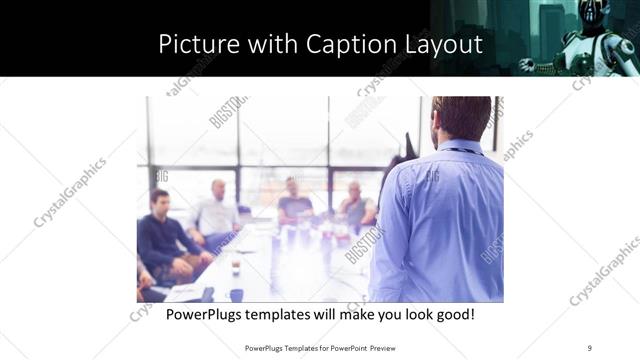 Picture with Caption presentation slide layout