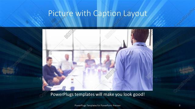 Picture with Caption presentation slide layout