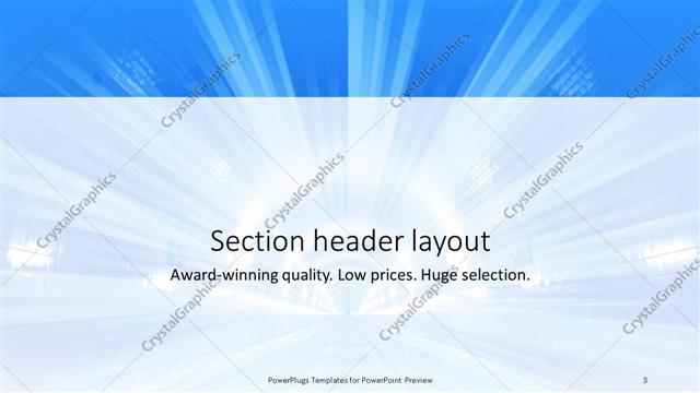 Section Header presentation slide layout