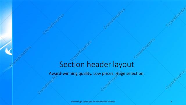 Section Header presentation slide layout