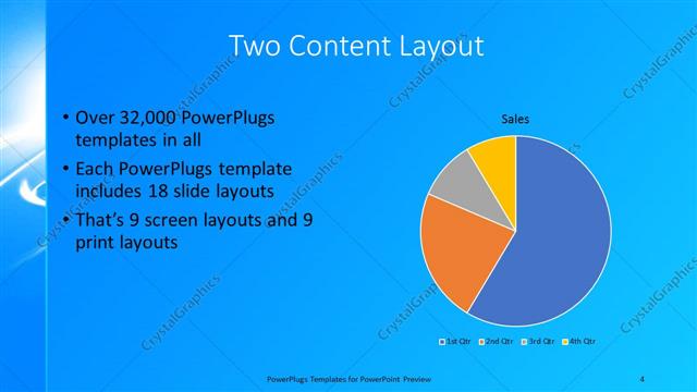 Two Content presentation slide layout