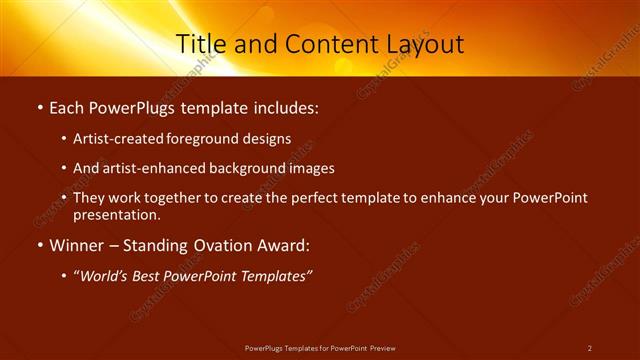 Title and Content presentation slide layout