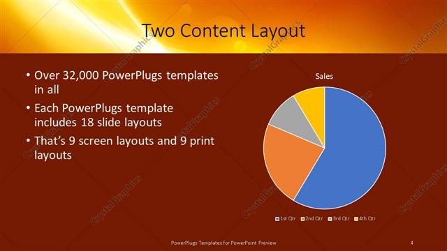 Two Content presentation slide layout