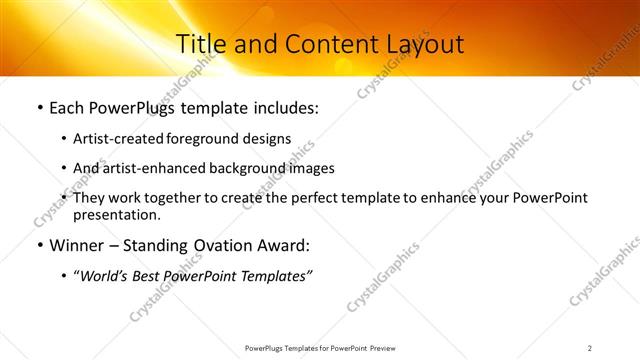 Title and Content presentation slide layout