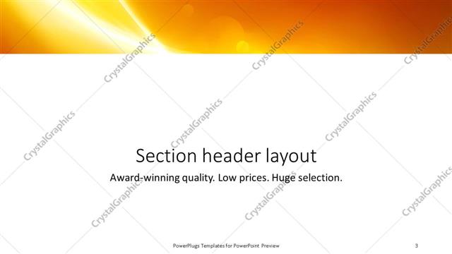 Section Header presentation slide layout
