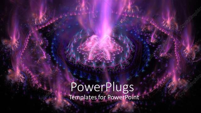  Presentation with futuristic - Futuristic purple with purple and blue flames in dark background