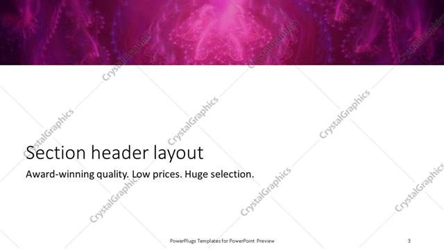 Section Header presentation slide layout