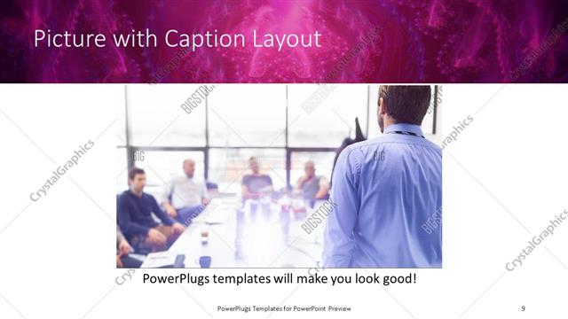 Picture with Caption presentation slide layout