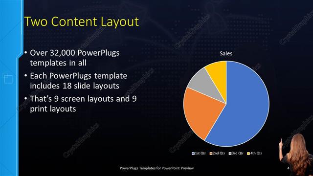 Two Content presentation slide layout
