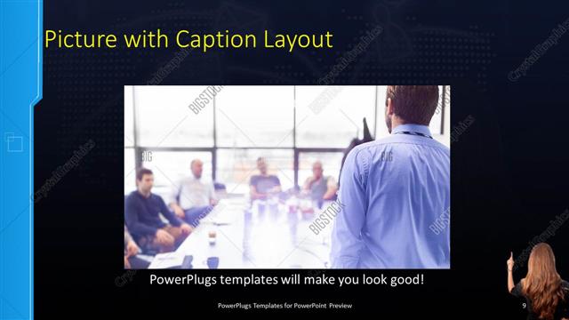 Picture with Caption presentation slide layout