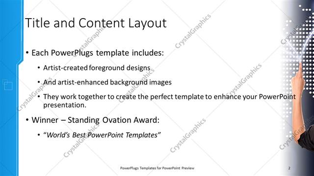 Title and Content presentation slide layout
