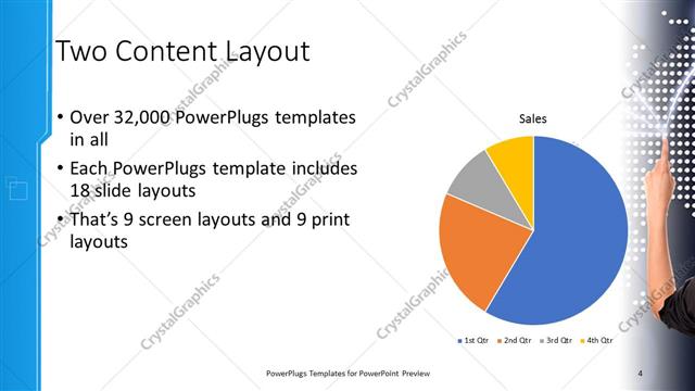 Two Content presentation slide layout