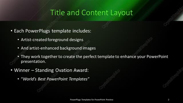 Title and Content presentation slide layout