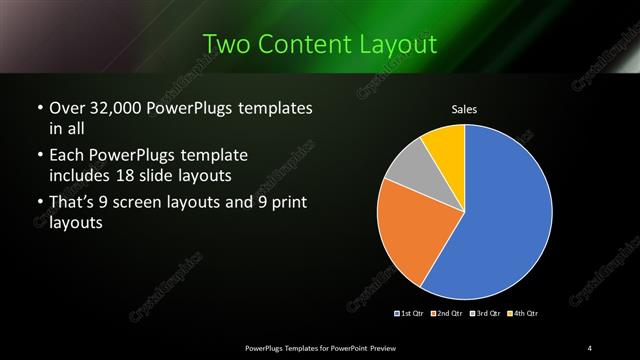 Two Content presentation slide layout