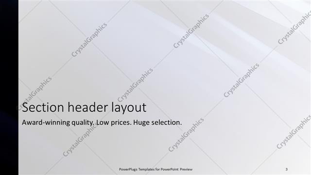 Section Header presentation slide layout
