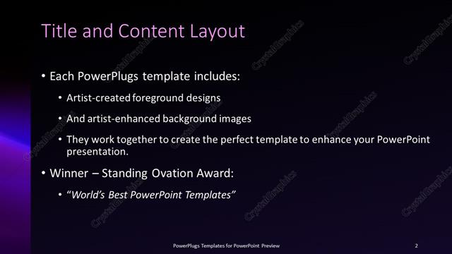 Title and Content presentation slide layout