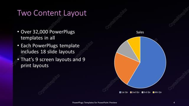 Two Content presentation slide layout