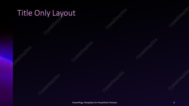 Title Only presentation slide layout