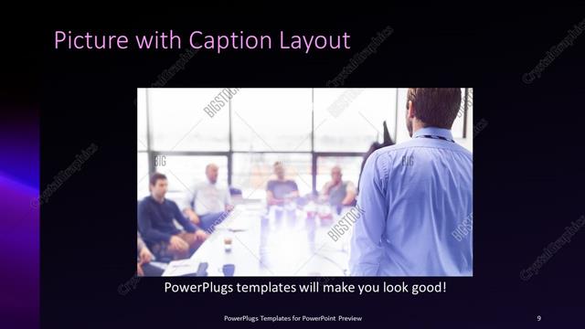 Picture with Caption presentation slide layout