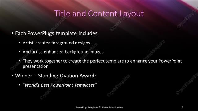 Title and Content presentation slide layout