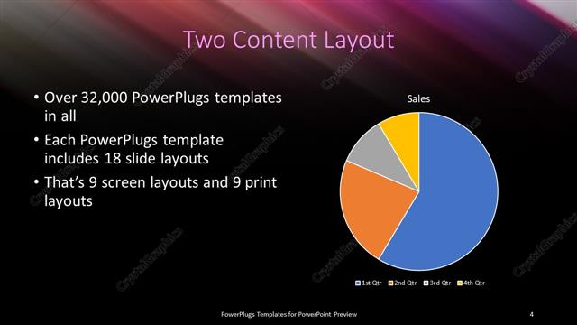 Two Content presentation slide layout