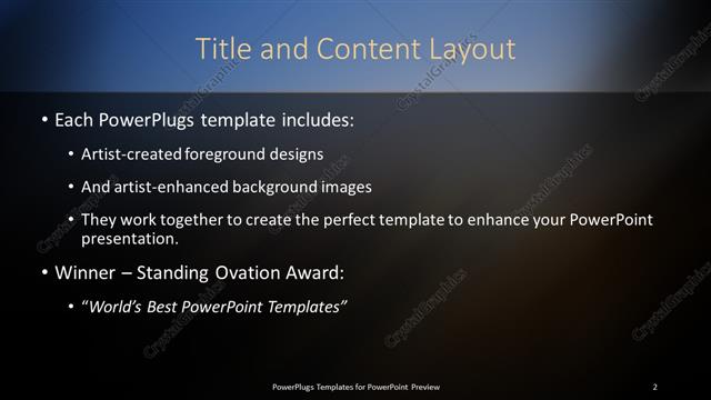 Title and Content presentation slide layout