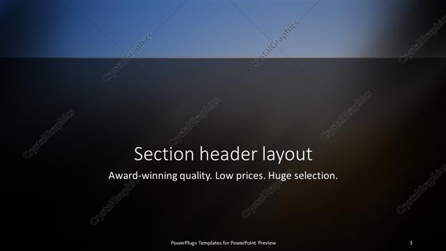 Section Header presentation slide layout
