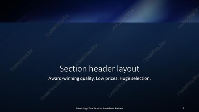Section Header presentation slide layout