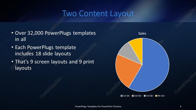 Two Content presentation slide layout