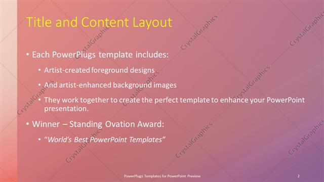 Title and Content presentation slide layout