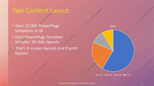 Two Content presentation slide layout