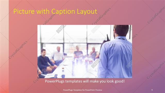 Picture with Caption presentation slide layout