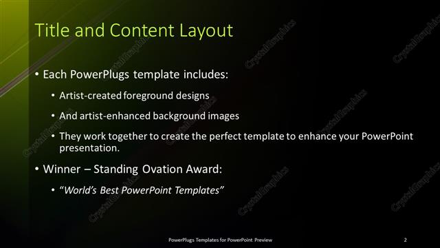 Title and Content presentation slide layout