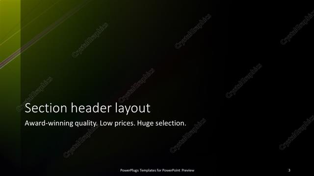 Section Header presentation slide layout