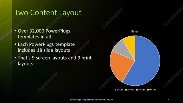Two Content presentation slide layout