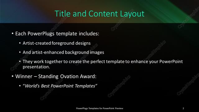 Title and Content presentation slide layout