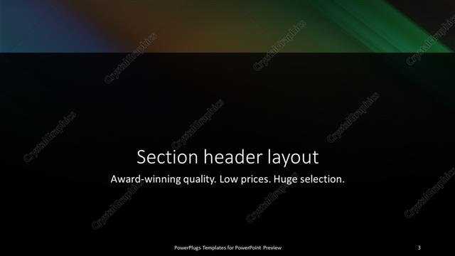 Section Header presentation slide layout